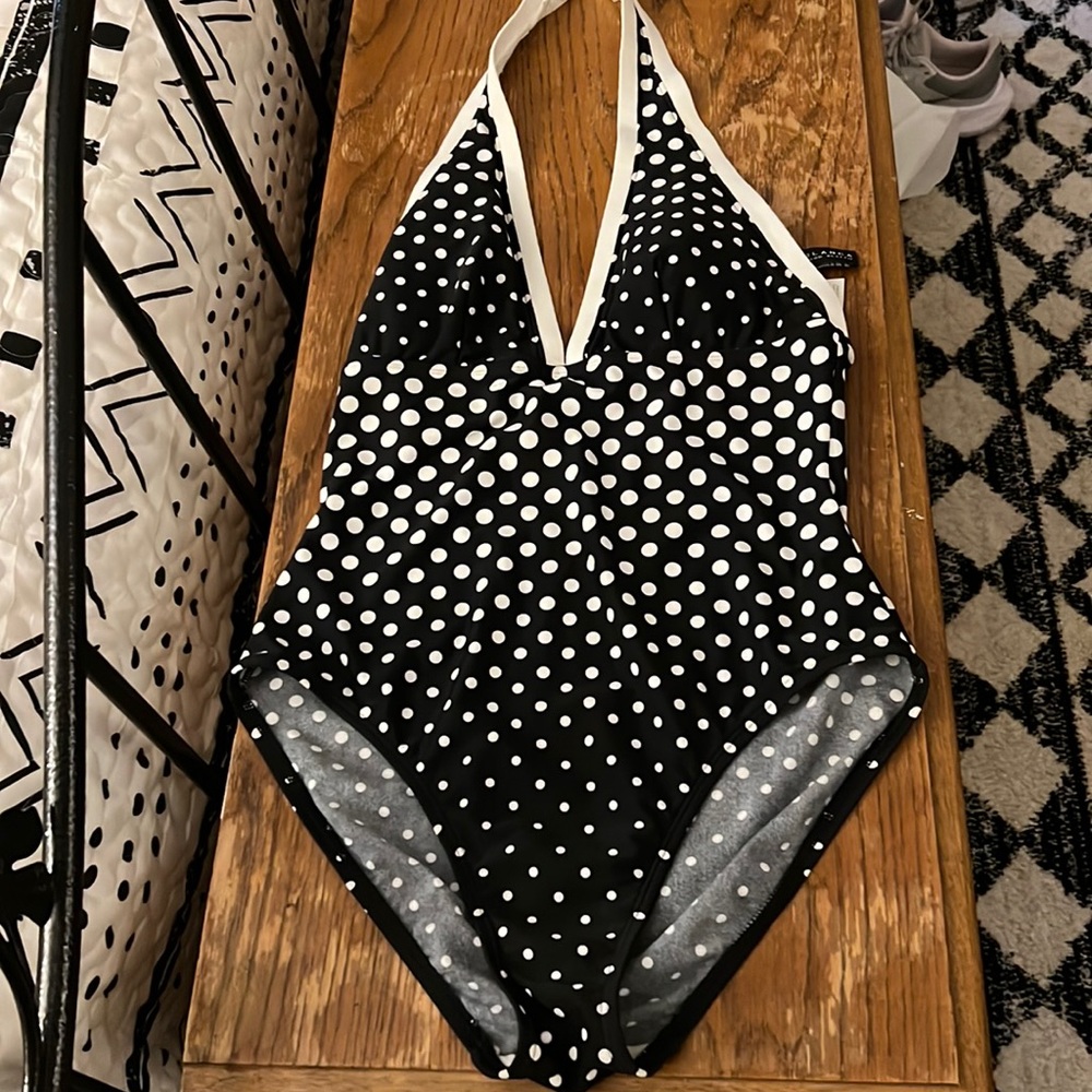 Halter one piece bathing suit